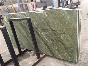 Polished Ming Green Marble Round Table Tops