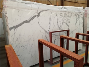 Polishing Book Match Statuario White Marble Slab Polishing Book Match Statuario White Marble Slab