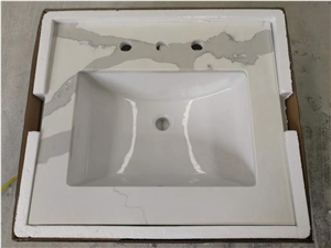 Prefeb Calacatta White Quartz Countertop