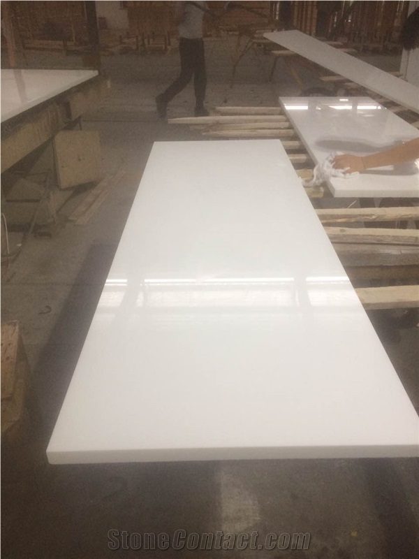 Pure White Nano Crystallized Glass Stone Slabs