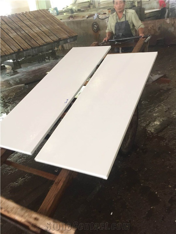 Pure White Nano Crystallized Glass Stone Slabs