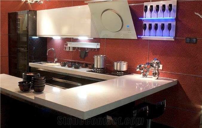 Pure White Nano Crystallized Glass Stone Slabs