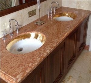 Rosso Verona Marble Red Bathroom Vanity Top