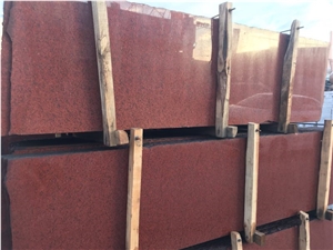 Ruby Red Granite for Kitchen Counter Top Tiles