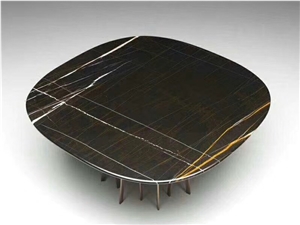Saint Laurent Black Marble Slab Coffee Table Top