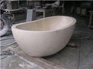 Sunny Gold Marble and Marble Bathtub