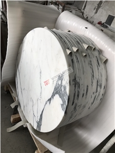 Super White Marble Arabescato Garden Table Tops