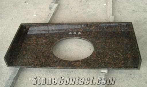 Tan Brown Granite Kitchen Custom Countertops