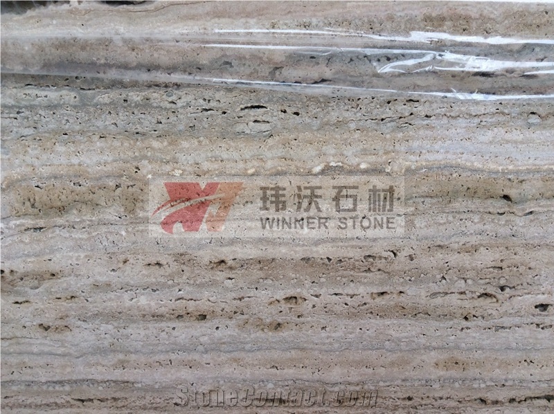 Unfilled Honed Finished Silver Travertine Slabs