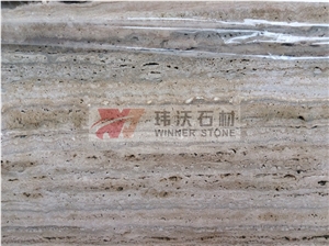 Unfilled Honed Finished Silver Travertine Slabs