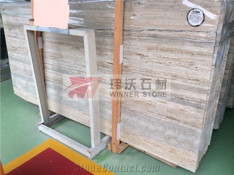 Unfilled Honed Finished Silver Travertine Slabs