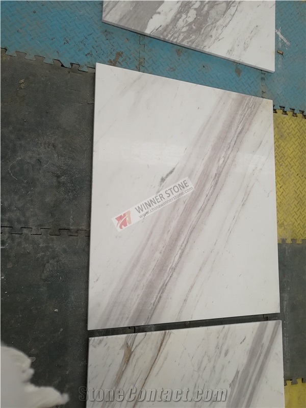 Volakas Spider White Marble and Marble Floor Tile