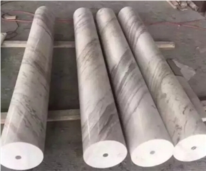 Volakas White Marble Stone Columns Design