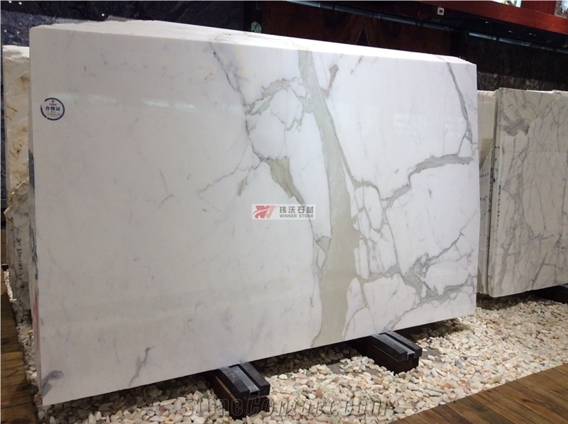 White Calacatta Statuario Marble Slabs