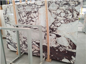 White Calacatta Violet Marble Stone Table Top