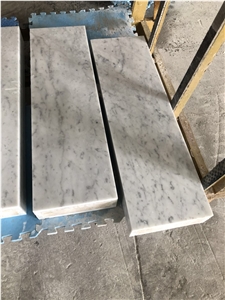 White Carrara Marble Spiral Starircase Step Tiles