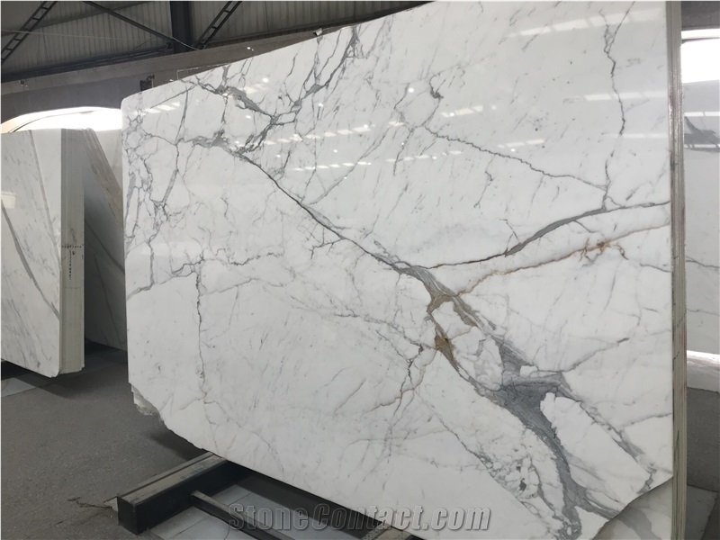 White Marble Calacatta Vagli Slab 