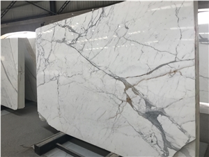 White Marble Calacatta Vagli Slab 