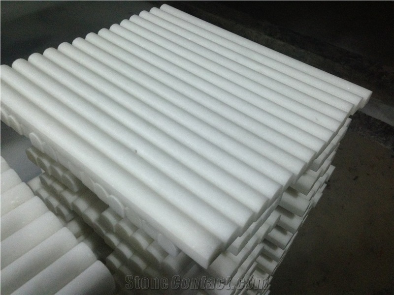 White Marble Jade Tile Trim Wall Skirting Border