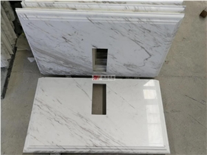 Wholesale White Volakas Kitchen Marble Countertop