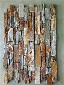 Yellow Slate Cladding Stacked Stone Veneer
