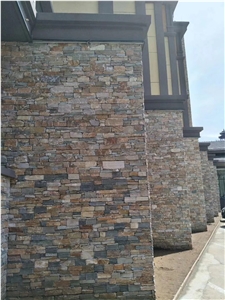 Yellow Slate Cladding Stacked Stone Veneer