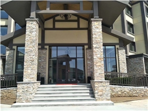 Yellow Slate Cladding Stacked Stone Veneer