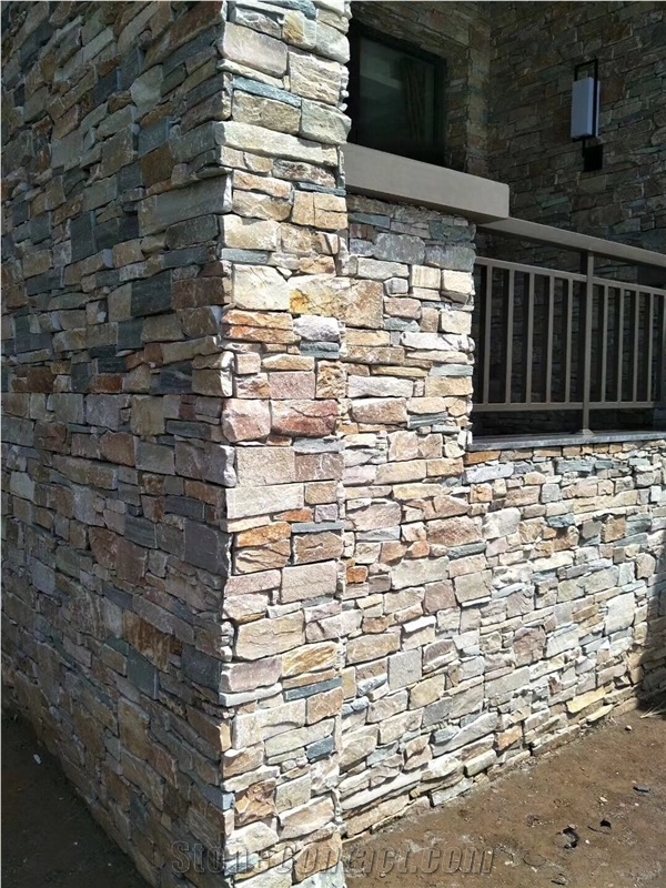 Yellow Slate Wall Cladding Ledging Stone