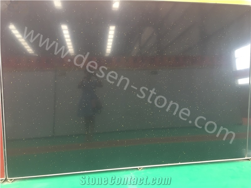 Black Galaxy Artificial Quartz Stone Slabs&Tiles