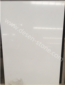 Pure White Artificial Marble Quartz Stone Slabs
