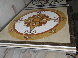 Floor Pattern Stone Water Jet Waterjet Medallions