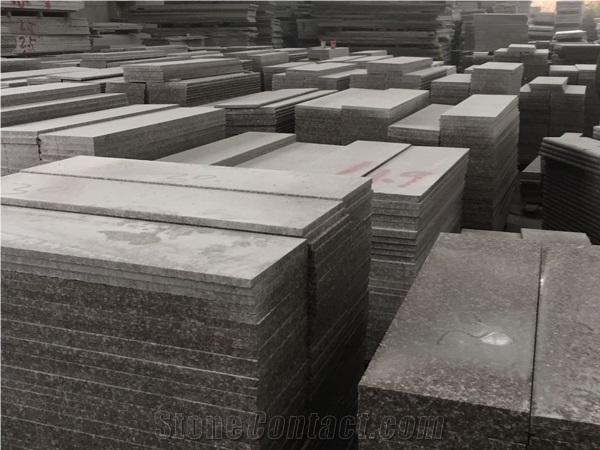 G648 China Brown Granite Full Bullnose Edge Stairs