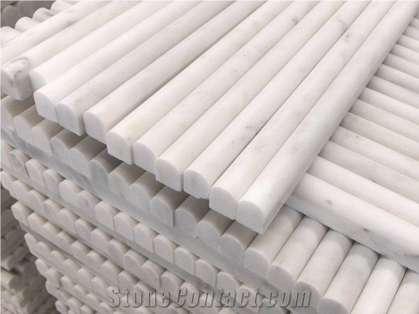 Oriental White Marble Lantern Pattern Mosaic Tiles