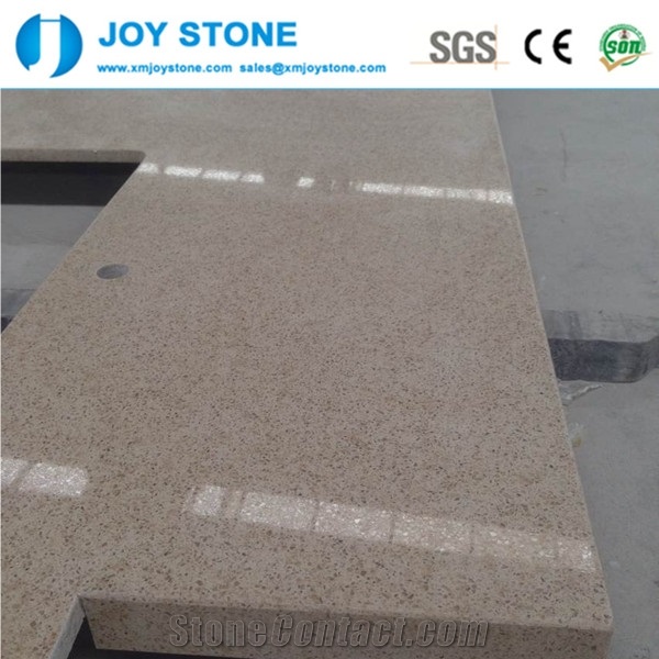 Wholesale Quartz Stone Beige Kitchen Countertop