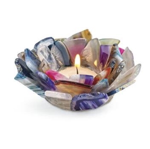 Agate Candle Holder Semi Precious Modern Agate Candle Holder Semi Precious Modern