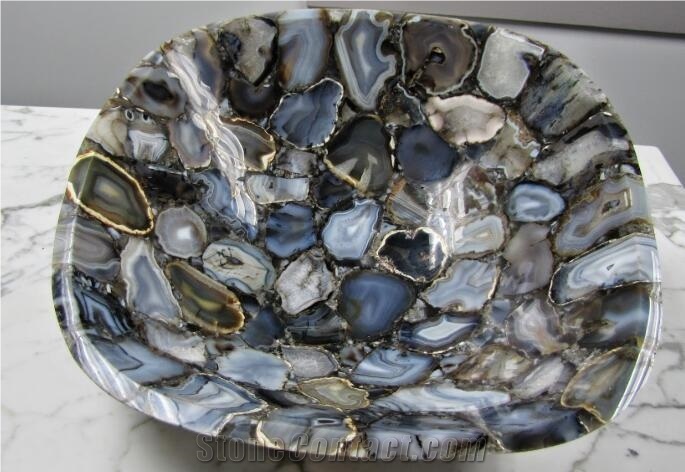 Agate Plate Holder Gemstone Holder Bowl