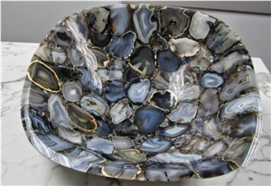 Agate Plate Holder Gemstone Holder Bowl