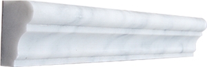 Carrara Bianco Honed 12" Marble Chair Rail Molding