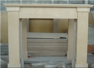 Crema Marfil Handcarved Fireplace Surround Crema Marfil Handcarved Fireplace Surround