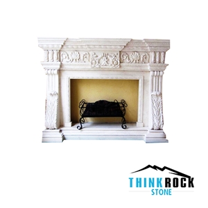 Egypt Galala Medium Marble Fireplace Surrounding