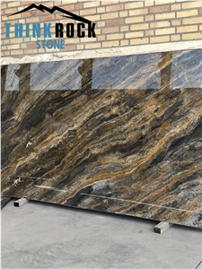 Golden Black Travertine Slab