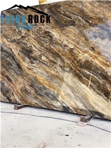 Golden Black Travertine Slab