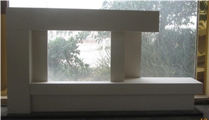 Moca Cream Marble Fireplace Modern Design