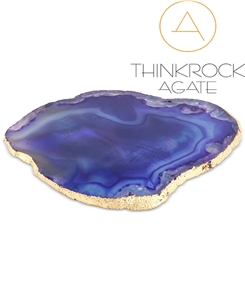 Ocean Mystery Agate Plated Coasters 24k Gold Edge Drink Coasters Ocean Mystery Agate Plated Coasters 24k Gold Edge Drink Coasters