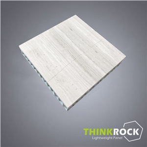 Teakwood White Marble Honeycomb Panel