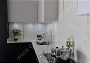 Calacatta Clouds Nano Glass Stone Wall Cladding