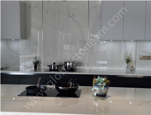 Calacatta Clouds Nano Glass Stone Wall Cladding