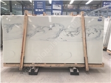 Calacatta Clouds Nano Glass Stone Wall Cladding