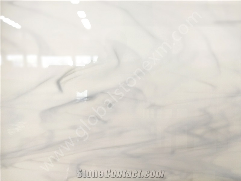 Calacatta White Nano Glass Stone Slab