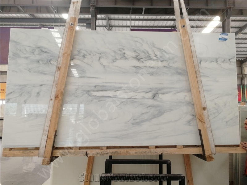 Calacatta White Nano Glass Stone Slab